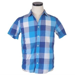 Urban Pipeline MaxFlex Blue Plaid Button-Down Shirt Men’s XL Short Sleeve
